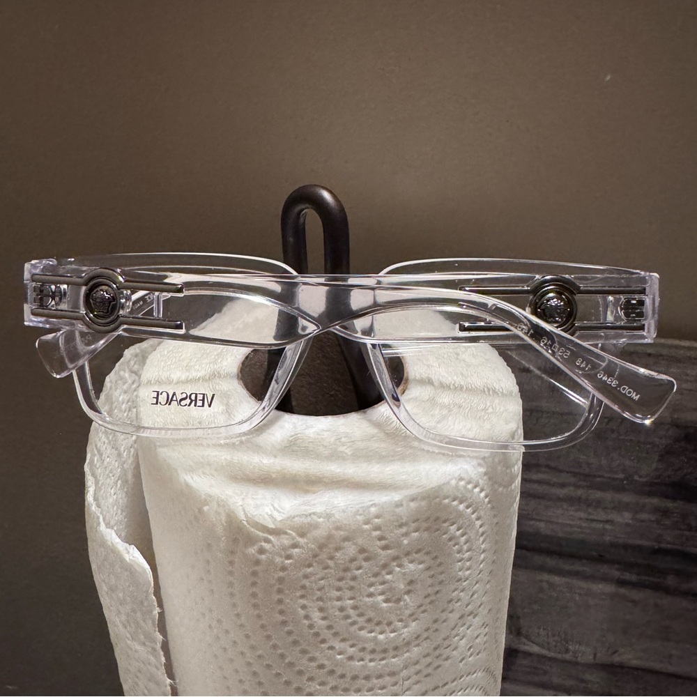 Versace Transparent Rectangular Eyewear - image 4